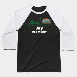 Mountain Sunset Flying Birds Outdoor Jay Vermont Baseball T-Shirt